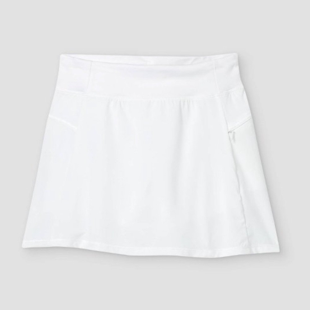 All in Motion Girls White Woven Skort Mid Rise Active Skirt Size XL (14)‎ NWT